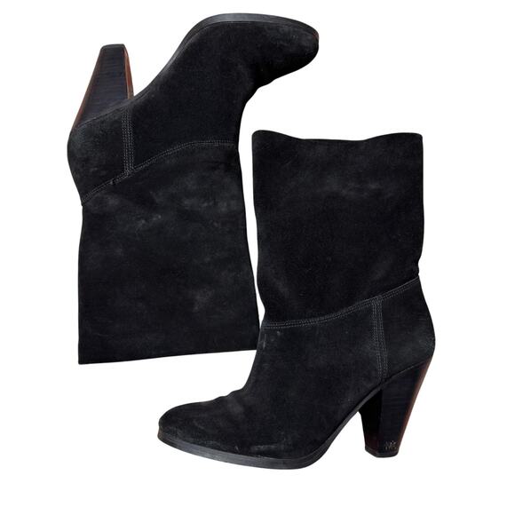 Michael Kors Diva Black Suede Ankle Boots Women’s Size 6.5 - Picture 3 of 10